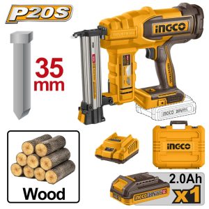 INGCO 20V LI-ION BRAD NAILER SIZE F15-F35 1X2.0AH+CHARGER & CASE CBNLI2008