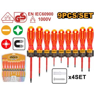 INGCO VDE 9PCS INSULATED SCREWDRIVER SET HKISD0908