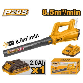 INGCO 20V LI-ION LEAF BLOWER 1X2.0AH + CHARGER CABLI203235