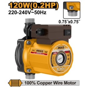 INGCO CIRCULATING PUMP 120W 3/4"X3/4" MAX HEAD 10M MAX FLOW 25L/MIN SCM120
