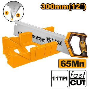INGCO MITRE BOX WITH BACK SAW SET HMBB30062