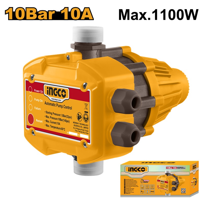 INGCO AUTOMATIC PUMP CONTROL 10BAR 1"X1" WAPS001