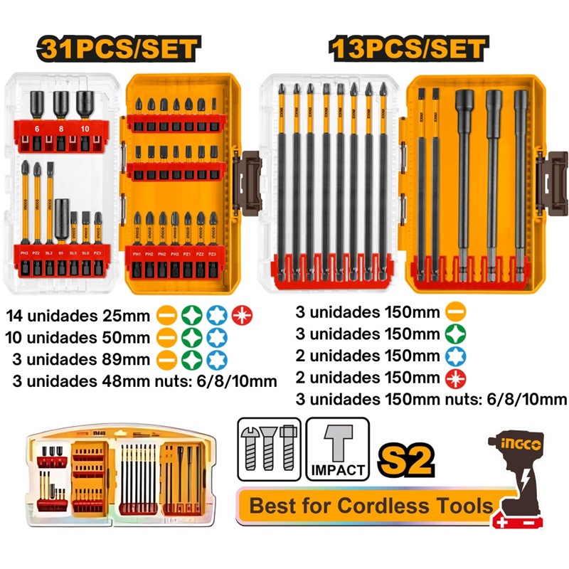 INGCO 44PCS SCREEN DRIVER BIT + MAGNETIC NUT SET AKDL24408