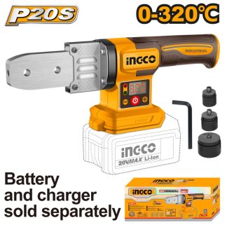 INGCO 20V PLASTIC TUBE WELDING TOOL 20,25&32MM PTWTLI2018 (BARE UNIT)