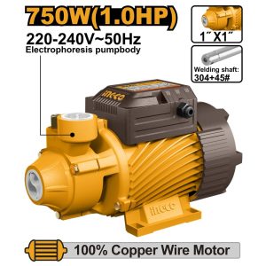 INGCO PERIPHERIAL PUMP 750W 1" X 1" MAX HEAD 52M MAX FLOW 50L/MIN VPM75068