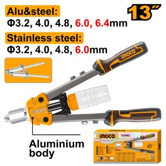 INGCO HD LEVER RIVETER OAL 13" 3.2~6.4M HR131