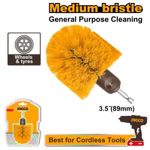INGCO 1/4" HEXA SHANK MEDIUM BRISTLE BRUSH WCBM1360