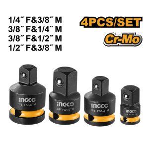 INGCO 4PCS IMPACT SOCKET ADAPTORS HKISAD12438