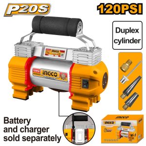 INGCO 20V CORDLESS AUTO AIR COMPRESSOR 120PSI CACLI2026 (BARE UNIT)