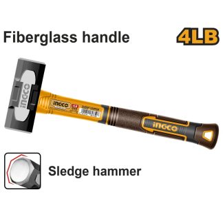 INGCO SLEDGE HAMMER FIBRE GLASS HANDLE 4LBS HSLH8104