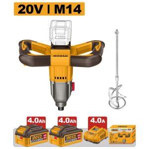 INGCO 20V BL POWER MIXER 2X4.0AH + 4A CHARGER MXLI20162
