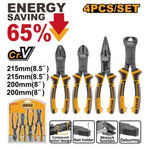 INGCO 4PCS COMPOUND ACTION PLIER SET HKCPS5841