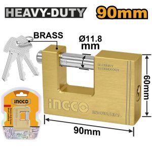 INGCO HEAVY DUTY 90M BRASS BLOCK PADLOCK DBBPL0902