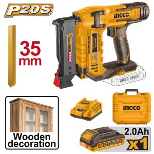 INGCO 20V BL PIN NAILER 10 - 35MM 1X2.0AH+CHARGER CBNLI3606