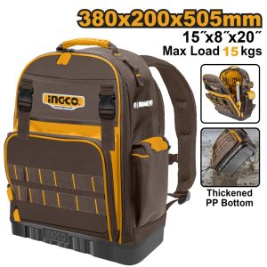 INGCO HD BACKPACK TOOL BAG L38CM* W17CM*H45CM HBP01028