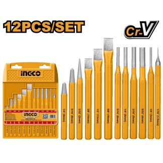 INGCO 12PCS COLD CHISEL & PIN PUNCH SET HKPP8612