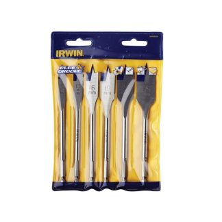 IRWIN 6-PC BLUE GROOVE 4X FLAT BIT SET (10,13,16,19,22,25) 10502826