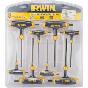 IRWIN 8-PC T-HANDLE HEX KEY SET (2, 2.5, 3, 4, 5, 6, 8 & 10MM) T9097009