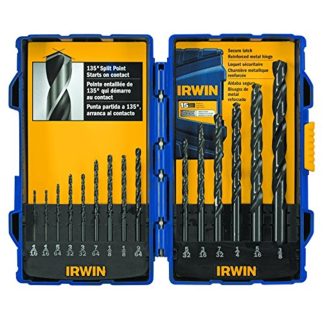 IRWIN 135° 15PC BLACK HSS DRILL SET 1/16"-3/8" 314015