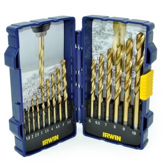 IRWIN 15PC TITANIUM HSS DRILL SET 1.5~10MM-10503991
