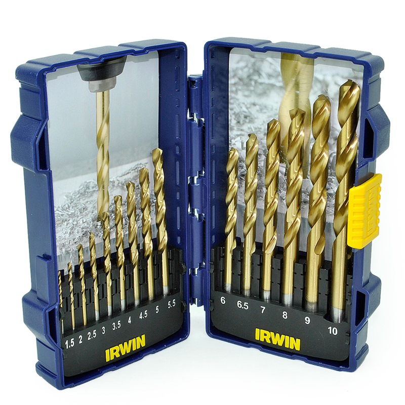 IRWIN 15PC TITANIUM HSS DRILL SET 1.5~10MM-10503991
