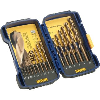 IRWIN 15PC COBALT HSS DRILL SET 1.5~10MM-10503990