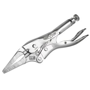 IRWIN LONG NOSE LOCKING PLIERS WITH WIRE CUTTER