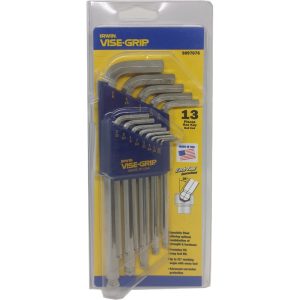 IRWIN 13PC 0.05"~3/8" L" LONG BALL END HEX KEY SET [T9097076]