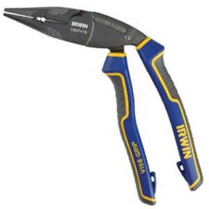 IRWIN ERGOMULTI LONG NOSE PLIER W/WIRE STRIPPER & CRIMPER