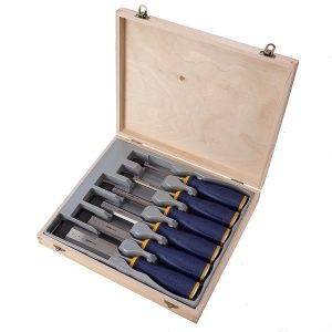 IRWIN 6PC PROTOUCH STRIKE CAP CHISEL IN WOODEN BOX 1/4" TO 1-1/4",10503430