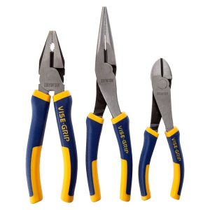 IRWIN 3-PC PRO PLIER SET [DIAGONAL 6", LONG NOSE 8", COMBI 7"] 10505483