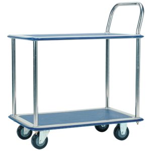 JUMBO 2TIER SINGLE HANDLE TROLLEY L765*W485*H860 220KG HL120S