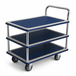 JUMBO 3TIER SINGLE HANDLE TROLLEY L965*W615*H950 370KG HB230S