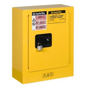 JUSTRITE EX MINI FLAMMABLE SAFETY CABINET, YELLOW JUM890200