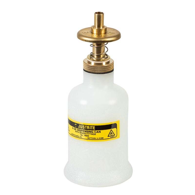 JUSTRITE 0.12L POLYETHYLENE DISPENSER CAN - 14002 (CLEAR)
