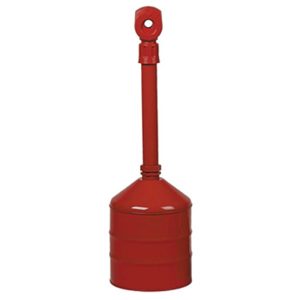 JUSTRITE 5 GAL HEAVY DUTY CIGARETTE BUTT CAN RED JUM26811R