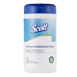 KIMBERLY-CLARK KC SCOTT ALCOHOL ANTIBACTERIAL WIPES 12/CTN KC4100
