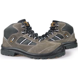 KING POWER KPR GREY MID-CUT LACE-UP SAFETY BOOT M-027G