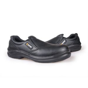 KING POWER KPR BLACK LOW-CUT VELCRO SLIP-ON SAFETY SHOE O-055