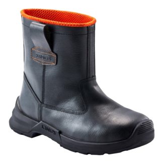 KING'S Black Rigger Side Pull-up High Cut Safety Shoes Boots (6 Months Warranty) | Model : KWD205