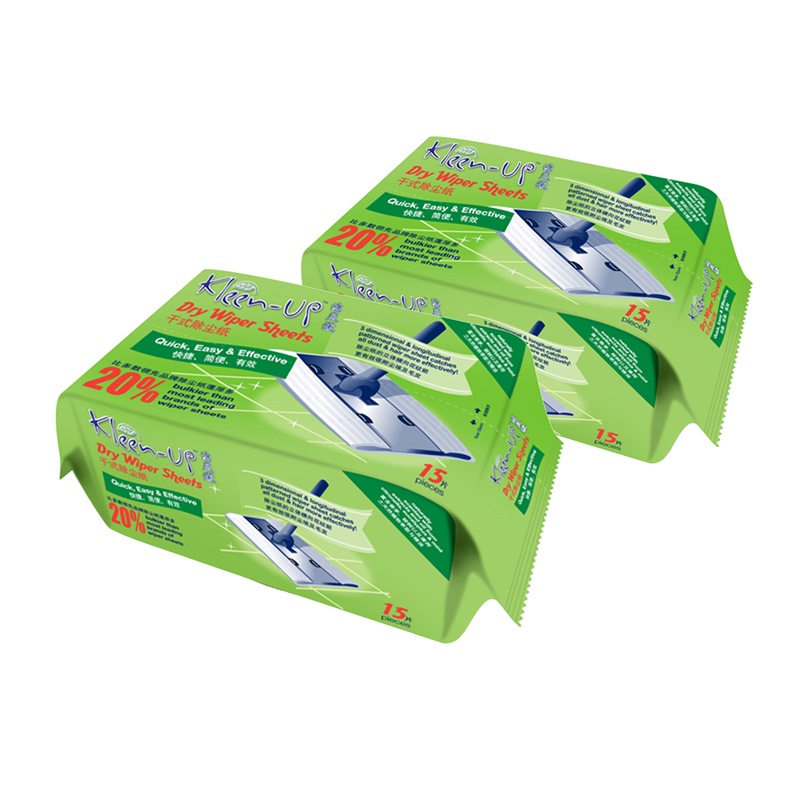 KLEEN-UP™DRY WIPER SHEETS 2X15S PACK