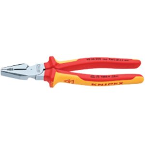 KNIPEX INSULATED HIGH LEVERAGE COMBINATION PLIER 8" 0206200
