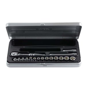 Ktc 1/4" Dr Socket Set TB214 (Plastic Tray in Metal Case) - Japan | Model : 003-002-2140