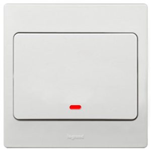 LEGRAND MALLIA WHITE 281062 20A 1GANG DP SWITCH + LED WATER HEATER
