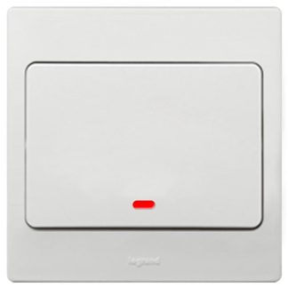 LEGRAND MALLIA WHITE 281062 20A 1GANG DP SWITCH + LED WATER HEATER