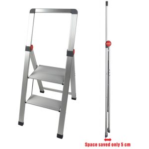 LOUISON® ZC SERIES ALUMINIUM SLIM LADDER W/HANDRAIL 150KG