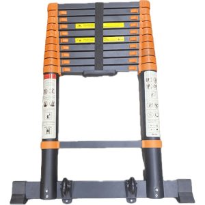 LOUISON® ALUMINIUM TELESCOPIC LADDER 11 STEPS MAX HT 3.2M DLT210-B