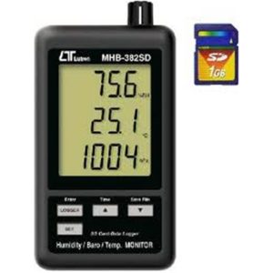 LUTRON HUMIDITY BAROMETER TEMPERATURE DATA RECORDER MHB382SD
