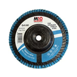 M10 100MM HEAVY DUTY FLAP DISC FOR STAINLESS STEEL
