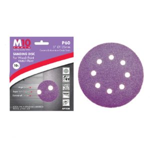 M10 8 HOLE PURPLE VELCRO SANDING DISC 5" 10PPP